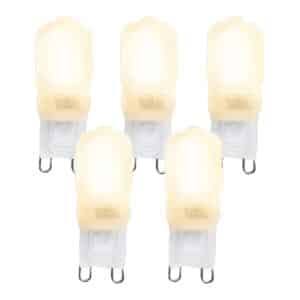 LUEDD Set mit 5 G9-LED-Lampen CUTE PC 2W 200 lm 2700K