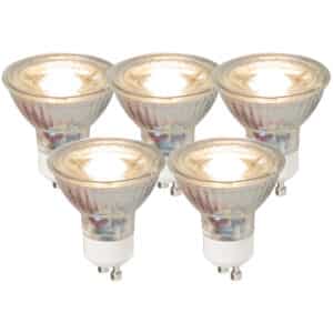 LUEDD Set mit 5 GU10 LED-Lampen COB 5W 450LM 3000K