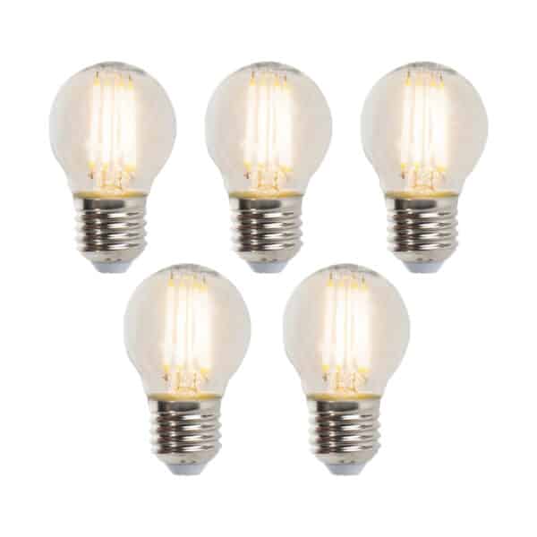 LUEDD 5er Set E27 dimmbare LED Lampen 5W 470lm 2700K