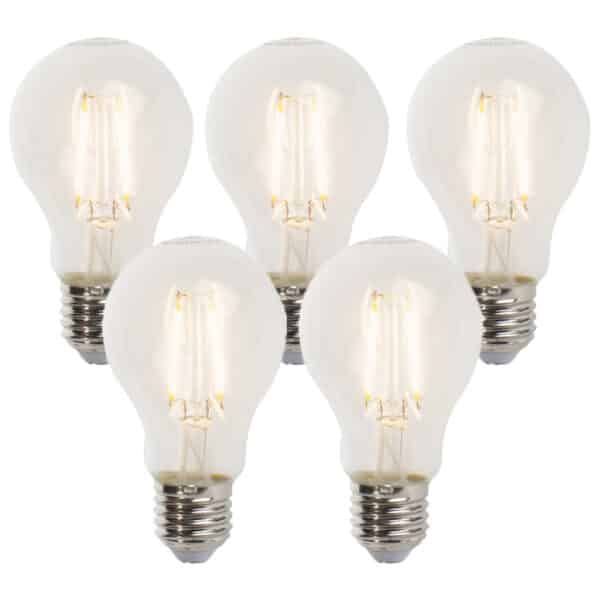 LUEDD 5er Set E27 dimmbare LED Lampen A60 5W 470lm 2700K