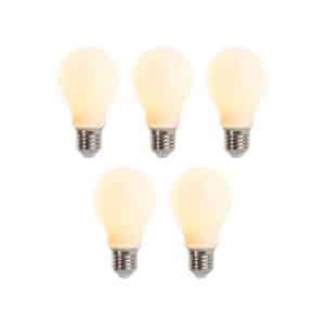 LUEDD 5er-Set dimmbare LED-Lampen E27 A60 matt 5W 380lm