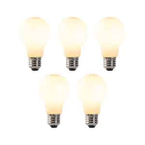 LUEDD 5er-Set dimmbare E27 LED-Lampen Opalglas 7W 806 lm 2200K