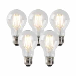 LUEDD Set mit 5 dimmbaren E27 LED-Lampen Klarglas 4W 320 lm 2200K