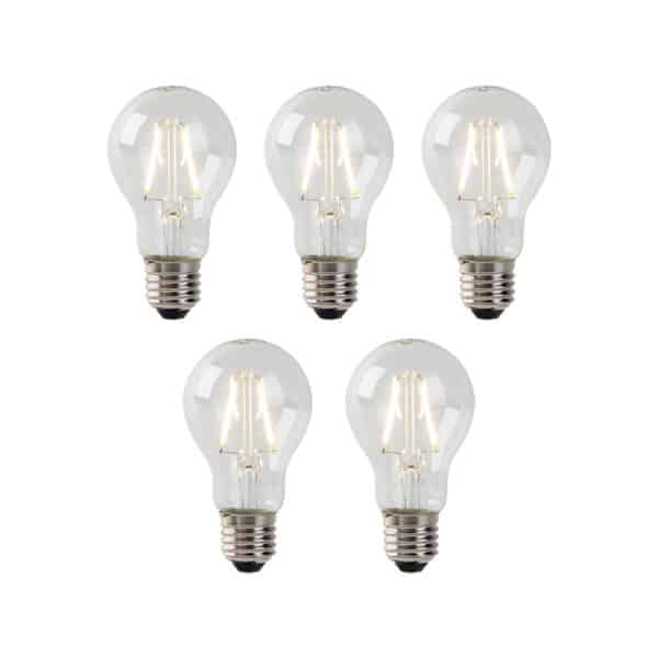 LUEDD Set mit 5 E27 LED-Glühlampen A60 2W 180 lm 2700K