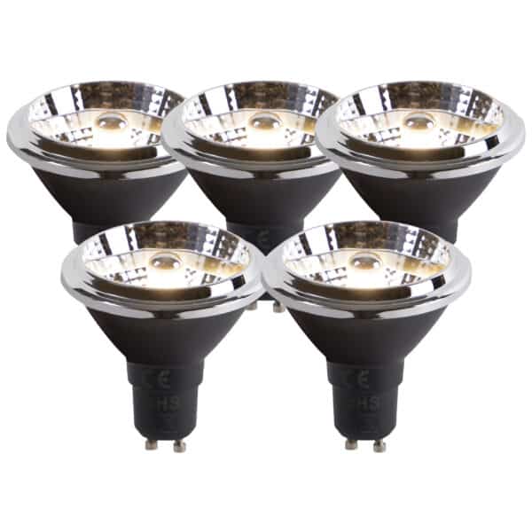 LUEDD Set mit 5 GU10 LED-Lampen AR70 6W 475 lm 3000K