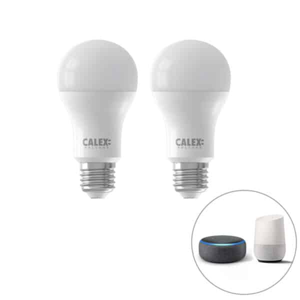 Calex Set mit 2 intelligenten dimmbaren E27-LED-Lampen A60 matt 8