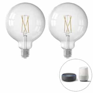 Calex Set mit 2 intelligenten E27 dimmbaren LED-Lampen G125 7