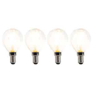 LUEDD Set mit 4 dimmbaren E14-LED-Lampen P45 klar 3W 250 lm 2700K