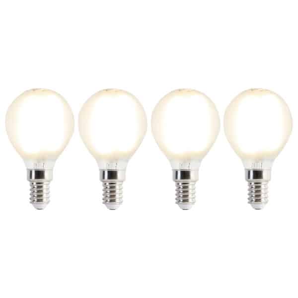 LUEDD Set mit 4 E14 LED-Lampen P45 matt 3