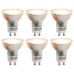 LUEDD Set mit 6 GU10 3-Stufen-Dimm-zu-Warm-LED-Lampen 6W 450 lm 2000K - 2700K