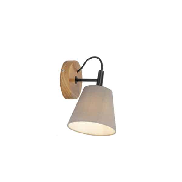 QAZQA Land Wandlampe Holz mit grau - Cupy