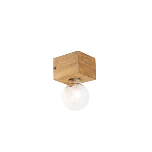 QAZQA Land Wandlampe Holz - Block