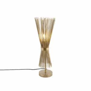 QAZQA Country Tischlampe Messing - Broom