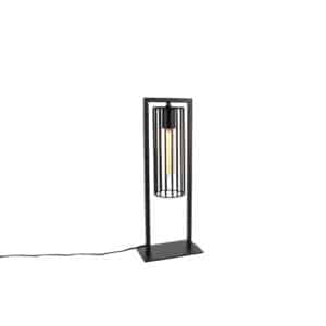 QAZQA Moderne Tischlampe schwarz - Balenco Wazo