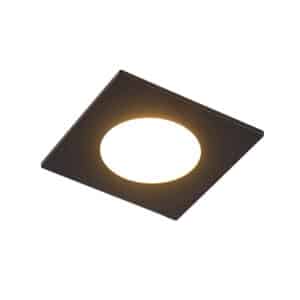 QAZQA Modernes Einbaustück schwarz inkl. LED 3-stufig dimmbar IP65 - Einfach