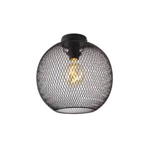 QAZQA Moderne Deckenleuchte schwarz 30 cm - Mesh Ball