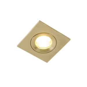 QAZQA Modernes versenktes Spotgold IP44 - Xena Square