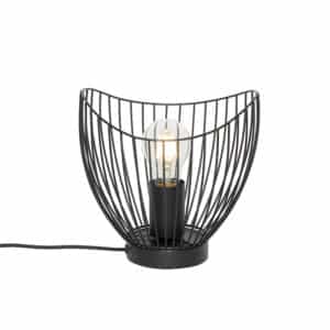 QAZQA Moderne Tischlampe schwarz 20 cm - Pua