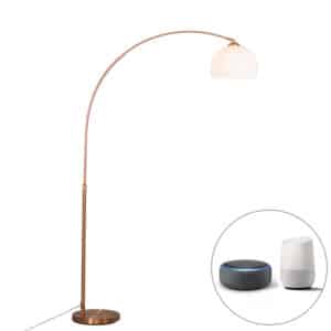 QAZQA Moderne Smart Arc Lampe Kupfer inkl. A60 Wifi - Arc Basic