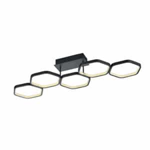 Trio Leuchten Moderne Deckenleuchte grau inkl. LED 3-stufig dimmbar - Jetse