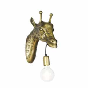 QAZQA Vintage Wandlampe Messing - Giraffe