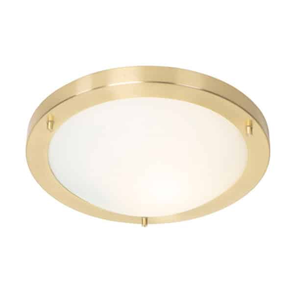 QAZQA Moderne Deckenleuchte gold 31 cm IP44 - Yuma