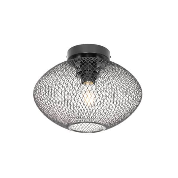 QAZQA Industrielle Deckenlampe schwarz - Molly