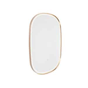 QAZQA Professional Badspiegel Kupfer inkl. LED mit Touchdimmer oval - Miral