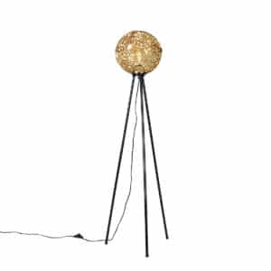 QAZQA Art Deco Stativ-Stehlampe Gold - Maro