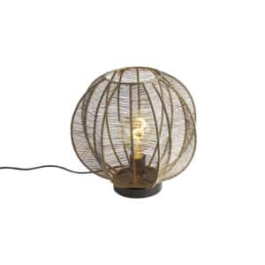 QAZQA Industrielle Tischlampe Bronze mit Schwarz - Dong