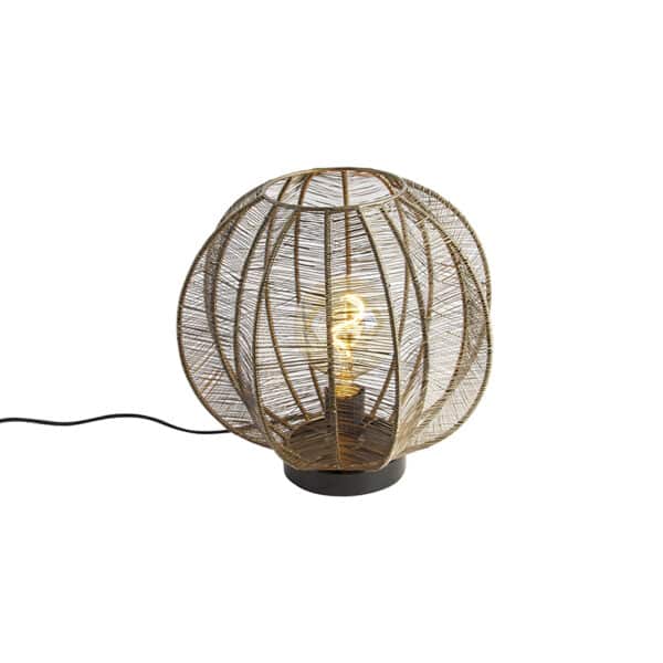 QAZQA Industrielle Tischlampe Bronze mit Schwarz - Dong