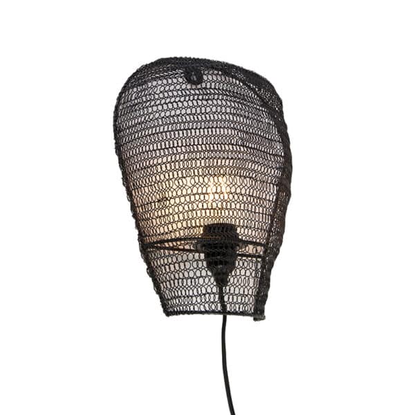 QAZQA Orientalische Wandlampe schwarz 35 cm - Nidum