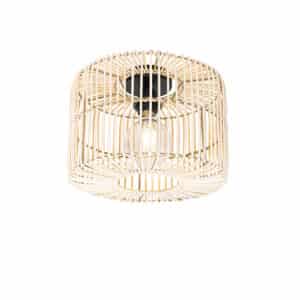 QAZQA Orientalische Deckenlampe aus Rattan - Maud