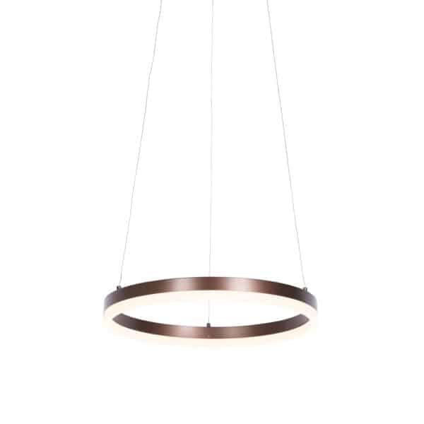 QAZQA Design-Hängelampe Bronze 40 cm inkl. LED 3-stufig dimmbar - Anello