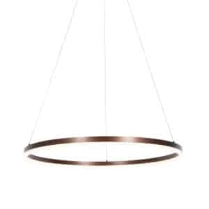 QAZQA Design-Hängelampe Bronze 80 cm inkl. LED 3-stufig dimmbar - Anello