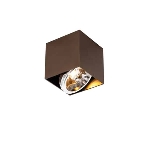 QAZQA Design-Spot dunkelbronze quadratisch – Box