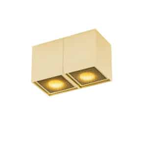 QAZQA Design-Spot Gold 2-flammig - Qubo Honey