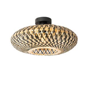 QAZQA Orientalische Deckenlampe schwarzer Bambus 40 cm - Ostrava