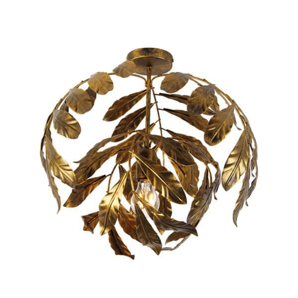 QAZQA Vintage Deckenlampe Antik Gold 45 cm - Linde