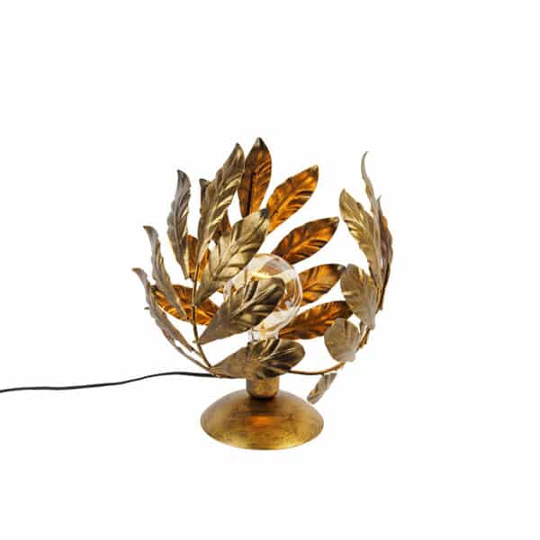 QAZQA Vintage Tischlampe Antik Gold 30 cm - Linde