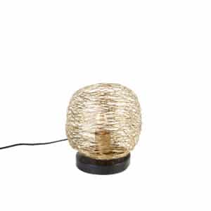 QAZQA Design-Tischlampe Gold 20 cm - Sarella