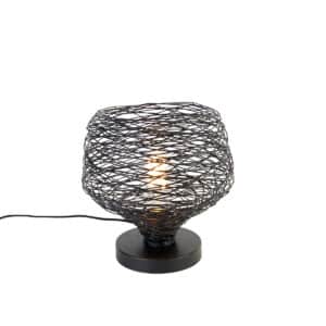 QAZQA Design-Tischlampe schwarz 26 cm - Sarella