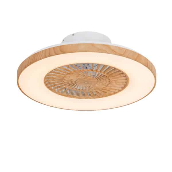 QAZQA Deckenventilator Holz inkl. LED mit Fernbedienung - Climo