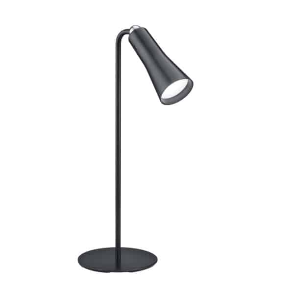 Trio Leuchten Moderne Tischlampe schwarz wiederaufladbar 3-stufig dimmbar - Samuel