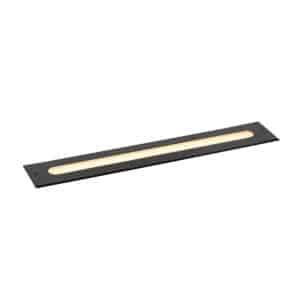 QAZQA Moderner Bodenstrahler schwarz 50 cm inkl. LED IP65 - Eline