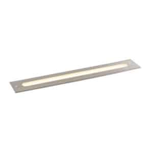 QAZQA Moderner Bodenstrahler Stahl 50 cm inkl. LED IP65 - Eline