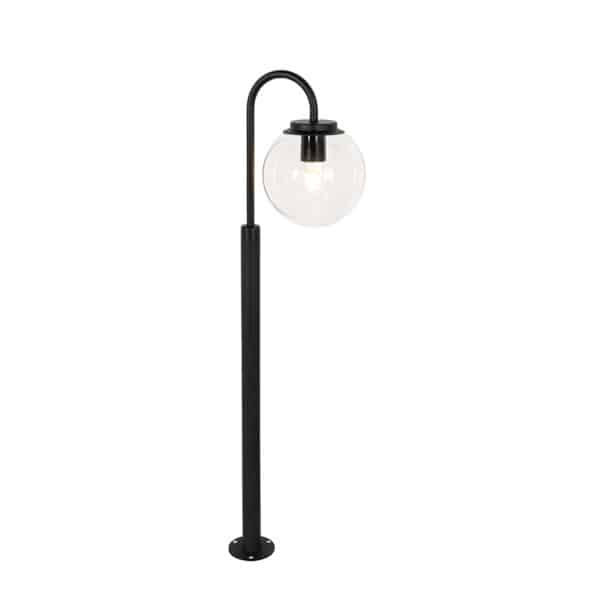 QAZQA Moderne Laterne schwarz mit Klarglas 104 cm IP44 - Sfera