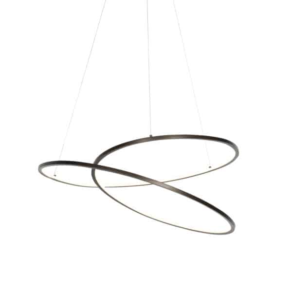 QAZQA Design Hängelampe Bronze 72 cm inkl. LED 3-stufig dimmbar - Rowan