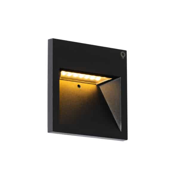 QAZQA Moderne Wandleuchte schwarz inkl. LED - Gem 2