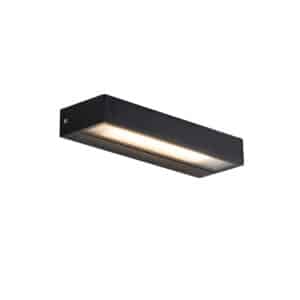 QAZQA Moderne Wandleuchte schwarz inkl. LED IP65 - Hannah